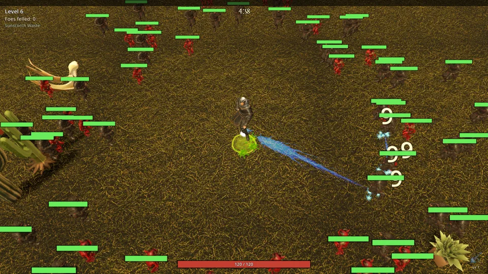 Chain lightning in a sunlit arena